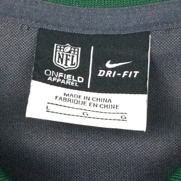 NFL Onfield Apparel Jets Nike Dri-Fit Men's Preppy Collared Golf Polo Gray L - Picture 5 of 11